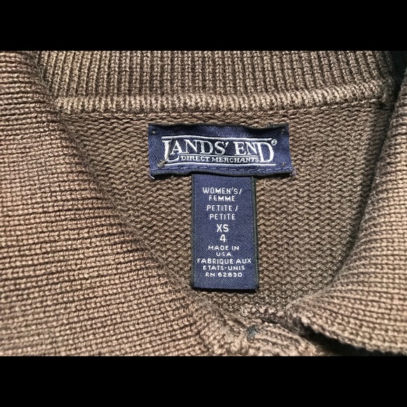 Lands End Womens Brown Sweater Sz XS B135 - Picture 4 of 6